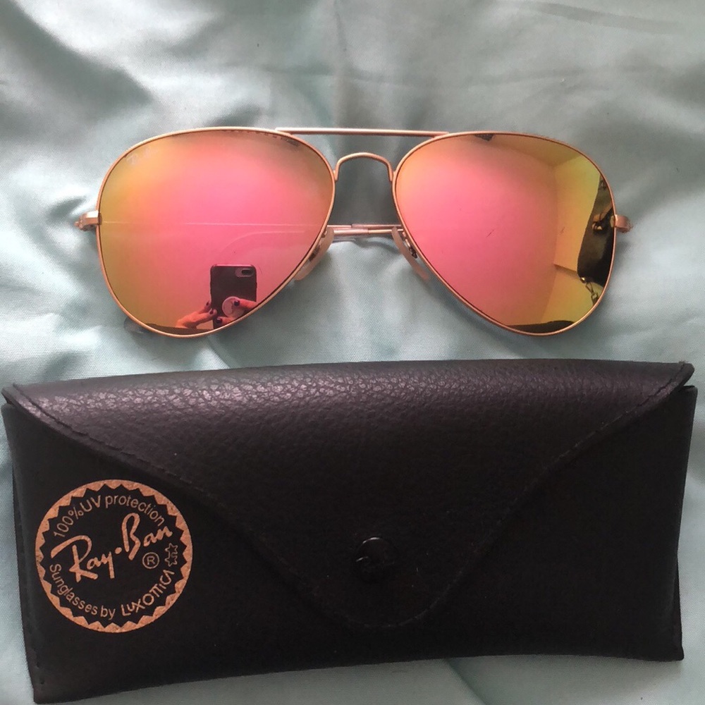 Ray ban  NOT POLARIZED matte gold